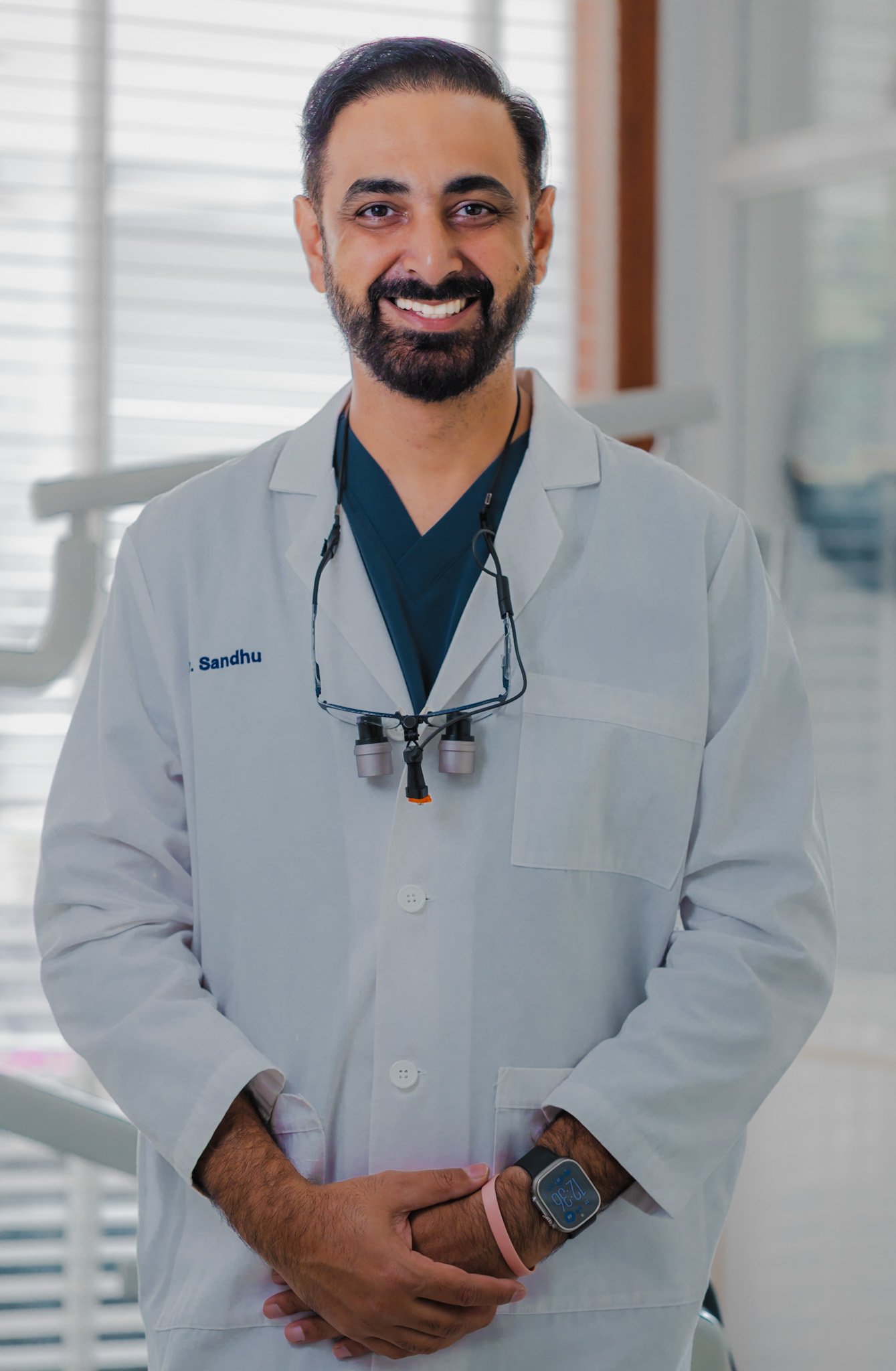 Dr. Sandhu, US-trained dentist at Tricity Smiles clinic, Sector 28-A Chandigarh